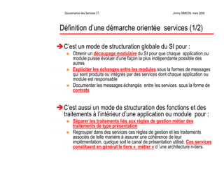 La Gouvernance des Services Informatiques