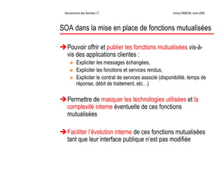 La Gouvernance des Services Informatiques