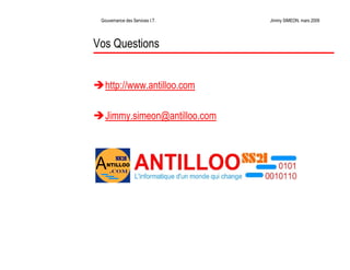 La Gouvernance des Services Informatiques