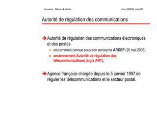 Télécoms et innovations InterNet