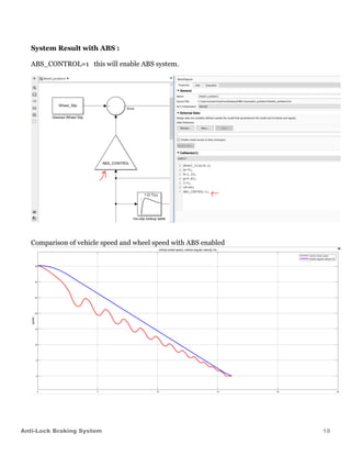 Anti lock braking (ABS) Model based Design in MATLAB-Simulink | PDF