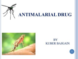 1
ANTIMALARIAL DRUG
BY
KUBER BAJGAIN
 