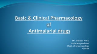 Dr . Naveen Avula
Assistant professor
Dept. of pharmacology
GIMSR
 