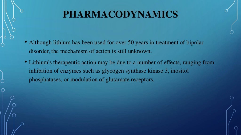 Anti manic drug lithium
