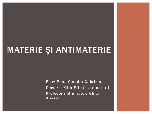 Antimaterie