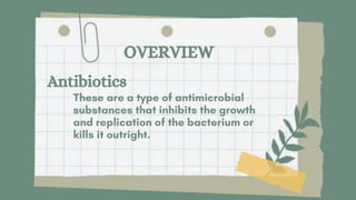 OVERVIEW
Antibiotics
 