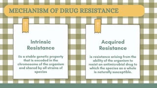 MECHANISM OF DRUG RESISTANCE
 