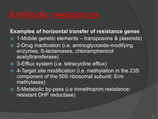 Transferable Resistance Antimicrobial chemotherapy & bacterial resistance dr. ihsan alsaimary | PPT