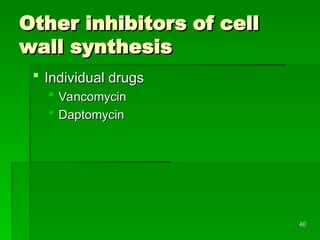 Antimicrobial drugs are medications used to kill or inhibit the growth ...