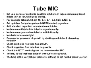 Antimicrobial drug sensitivity testing and therapeutic use in ...
