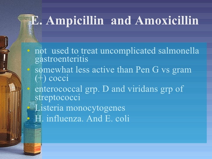 ampicillin vs amoxicillin oral