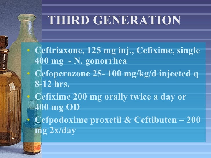 Cefixime Ceftriaxone Gonorrhea