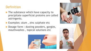Antimicrobials and astringents | PPTX