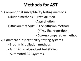 Antimicrobial sensitivity testing | PPTX