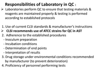 Antimicrobial sensitivity testing | PPTX