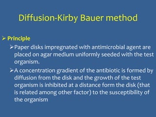 Antimicrobial susceptibility testing – disk diffusion methods