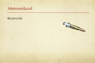 Metronidazol

Bactericida
 