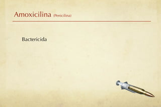 Amoxicilina (Penicilina)


   Bactericida
 