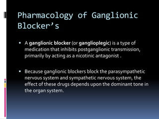 Anti-muscarinic drugs | PPTX