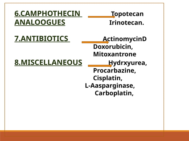 Which Of The Following Is An Antineoplastic Agent Classification of antineoplastic agent .pptx