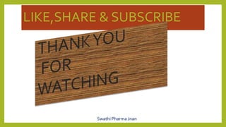 LIKE,SHARE & SUBSCRIBE
Swathi Pharma Jnan
 