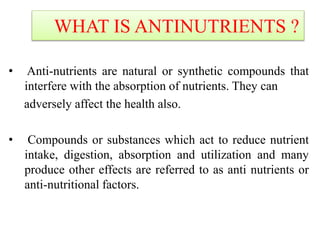 Antinutritional ppt