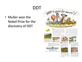 DDTMuller won the Nobel Prize for the discovery of DDT