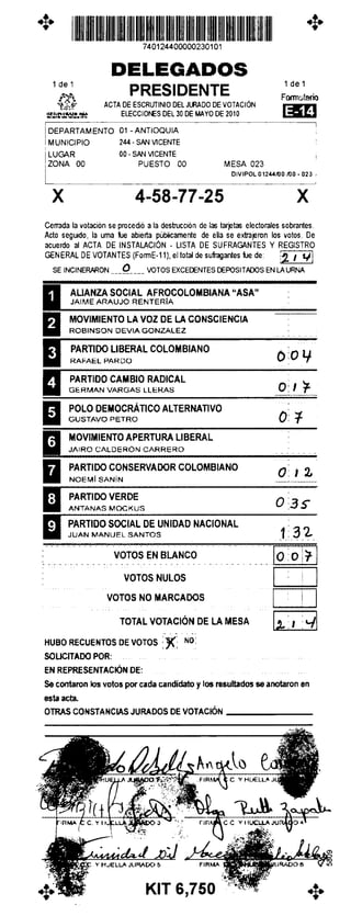 Antioquia san vicente