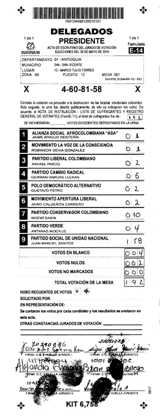 Antioquia san vicente