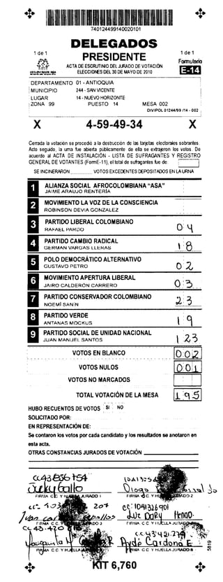 Antioquia san vicente