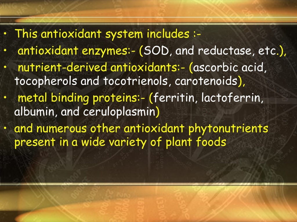 Antioxidant enzymes and human health