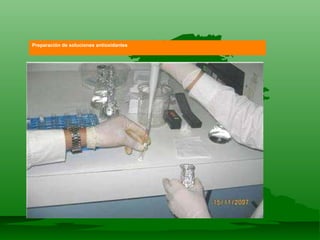 Preparación de soluciones antioxidantes 