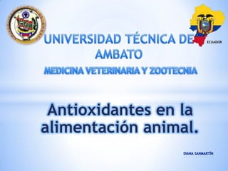 ECUADOR

Antioxidantes en la
alimentación animal.

 