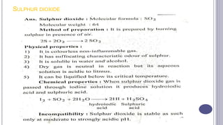 SULPHUR DIOXIDE
 