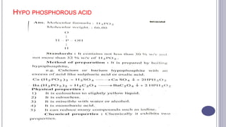 HYPO PHOSPHOROUS ACID
 