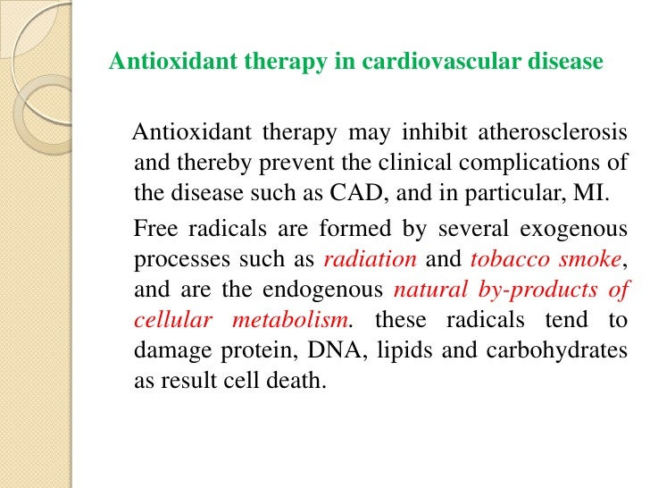 Antioxidants and their therapeutic implications