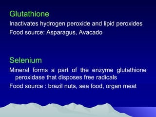 Anti oxidants and health | PPT