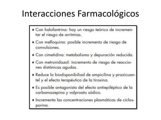 Interacciones Farmacológicos
 