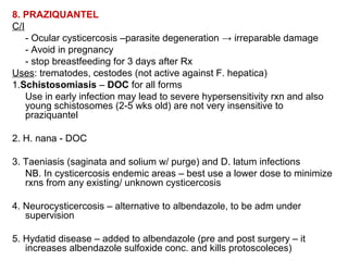 What Addition Rxn Is Rmo Used In Pharmacology antiparasitic agents. pdf. | PDF