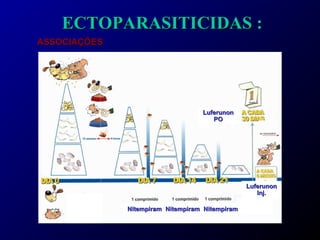 EECCTTOOPPAARRAASSIITTIICCIIDDAASS :: 
AASSSSOOCCIIAAÇÇÕÕEESS 
LLuuffeerruunnoonn 
PPOO 
NNiitteemmppiirraamm NNiitteemmppiirraamm NNiitteemmppiirraamm 
LLuuffeerruunnoonn 
IInnjj.. 
 