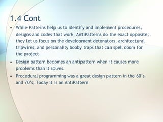 Anti-Patterns | PPT