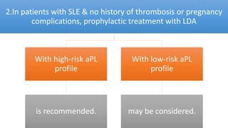 Antiphospholipid syndrome EULAR guidelines case based approach Ahmed ...
