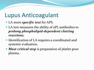 Antiphospholipid antibody syndrome | PPTX