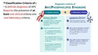 Aps Classification Structure Antiphospholipid antibody syndrome by ESAM.pptx