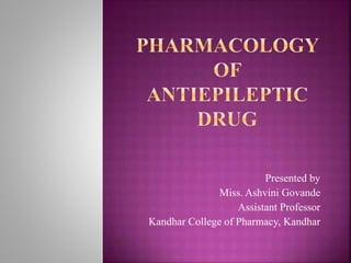 Presented by
Miss. Ashvini Govande
Assistant Professor
Kandhar College of Pharmacy, Kandhar
 
