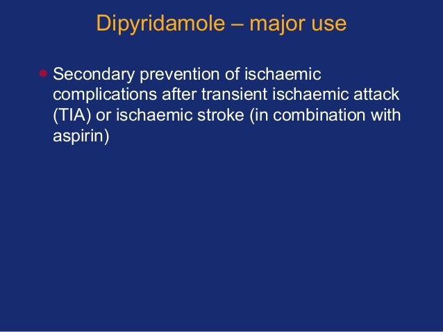 Dipyridamole Aspirin Combination