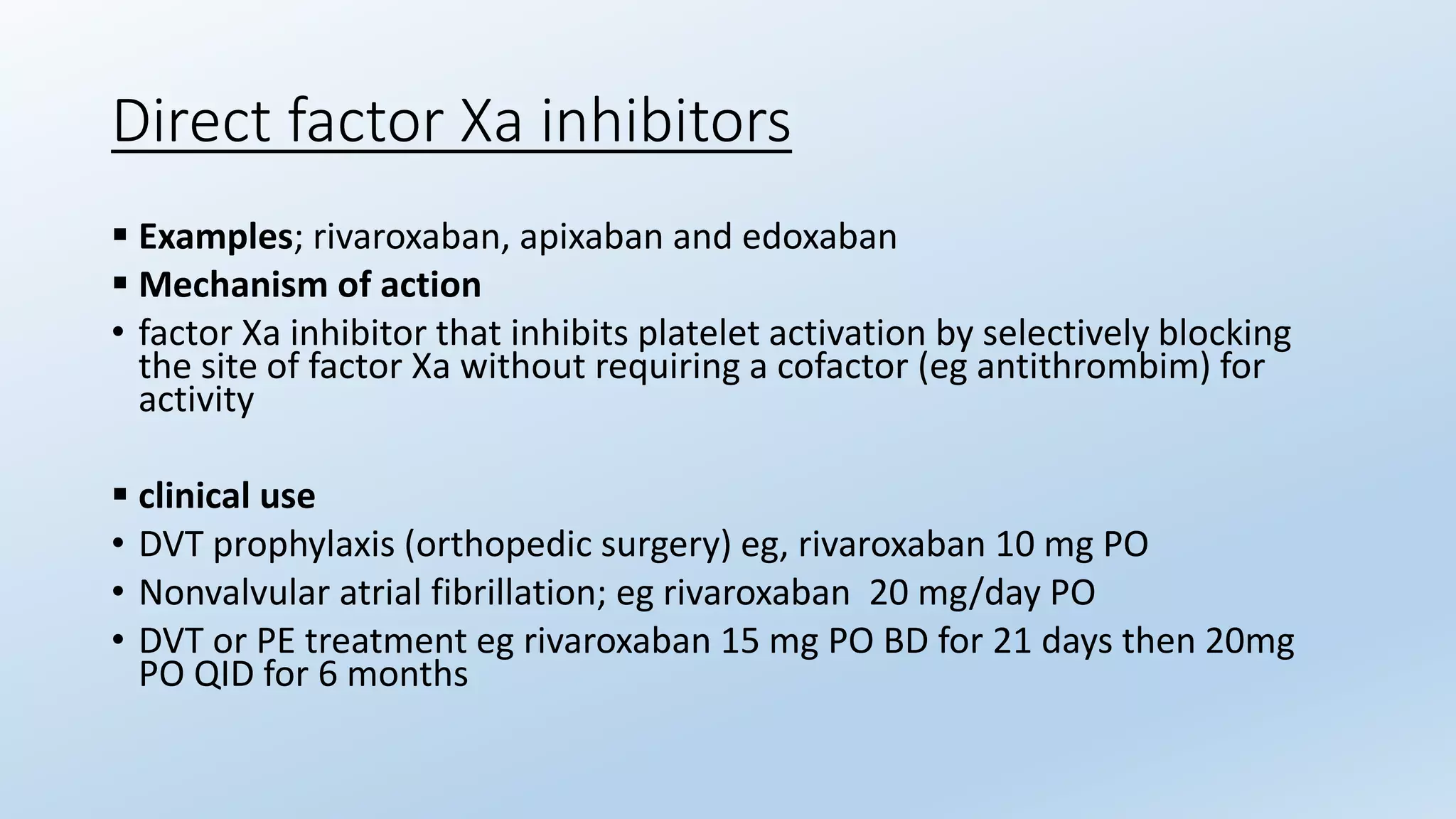 Antiplatelets and anticoagulants | PPTX