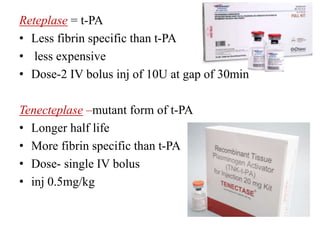Antiplatelets & fibrinolytics - NAK.pptx
