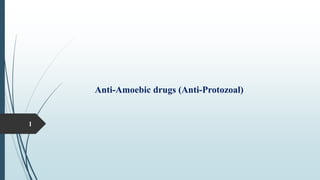 Anti-Amoebic drugs (Anti-Protozoal)
1
 