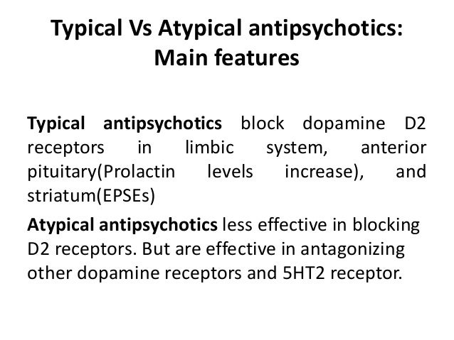 Typical Vs Atypical Antipsychotics Chart